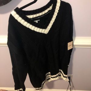 Varsity style sweater dress